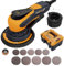MAXXT Levitatrice orbitale 5,0mm brushless, Levitatrice elettrica 350W | 6 velocità regolabili (4000-10000) Incl. valigetta pratica, 20 fogli abrasivi | Frenata 2s| Per legno/mobili/pavimenti