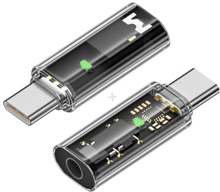 CY 2pcs/lot Audio Adapter Type C USB-C to 3.5mm Audio AUX & MIC Sound Card 16bit 48kHz Adapter Compatible with Laptop Tablet Phone