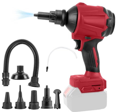 Akku Gebläse kompatibel mit Milwaukee M18 18V Batterie, 40000RPM Mini-Gebläse Kabelloser Luftstaubwedel 447 MPH Stufenlose Geschwindigkeit für Garagen Werkstatt Sägewerk