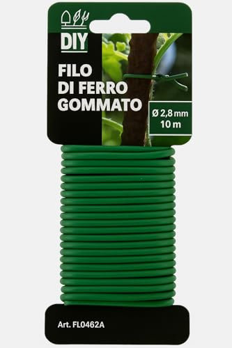Filo di Ferro Gommato 10 m – La Briantina | Ø 2,8 mm | Flessibile, Resistente e Delicato | Ideale per Giardinaggio, Fai-da-Te, Piante e Orticoltura