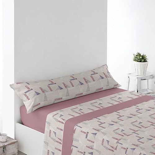 Rufino Díaz Juego Sábanas Pirineo Sama Invierno 3 Piezas (Rosa - 90 cm) - Taco Extra Suave para Adultos e Infantil - Sensación acogedora y de Confort