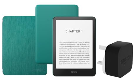 Kindle Paperwhite 16 GB Mit Werbung Mit jade transparenter Hülle und 9-W-Netzteil