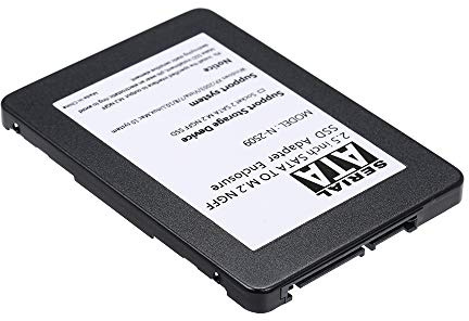 Sxhlseller Langlebiger SSD-Gehäusekonverter mit Metallgehäuse für M.2 NGFF SSD auf 2,5-Zoll-, Starke Wärmeableitung, kein Treiber Erforderlich, Geeignet für SSD-Upgrade, Grau
