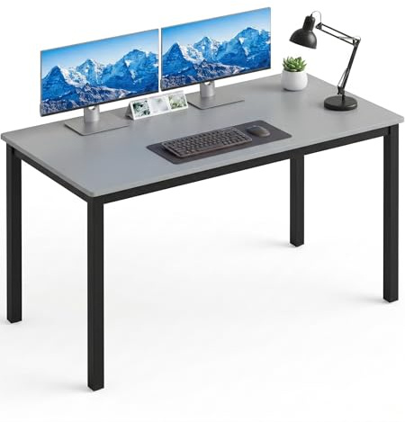 Blisswood Small Computer Desk 120 x 50 x 75 cm, Office Desk, Wooden Writing Desks with Metal Frame, Study Table for Bedroom, Living Room & Workstation, Grey