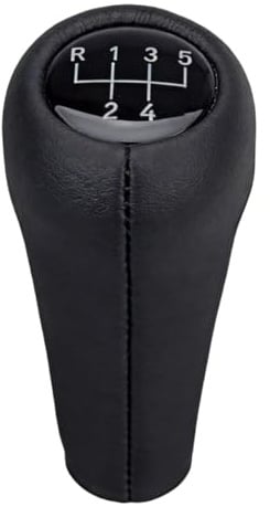 Fouedy 5/6-Gang-Schaltknauf aus Leder für b-m-w 1er, 3er, 5er, 6er-Serie, M3, M4, M5, X5, X6, E30, E32, E34, E36, E38, E39, E46, E53, E60, E63, E83, E84, E87, E90. E91 E91 92 (5-Gang)