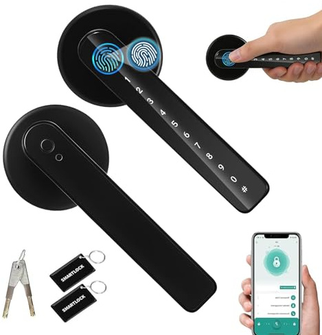 Smart Door Lock 6 in 1 for Wood Door, Home Bedroom Hotel Office Apartment