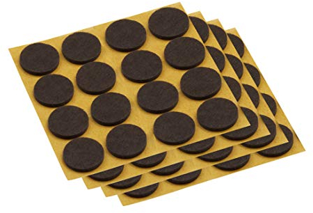 Metafranc Filz-Gleiter Ø 22 mm - selbstklebend - braun - 80 Stück - Effektiver Schutz Ihrer Möbel & Stühle / Möbelgleiter-Set für empfindliche Böden / Stuhlgleiter / Bodengleiter / 645056