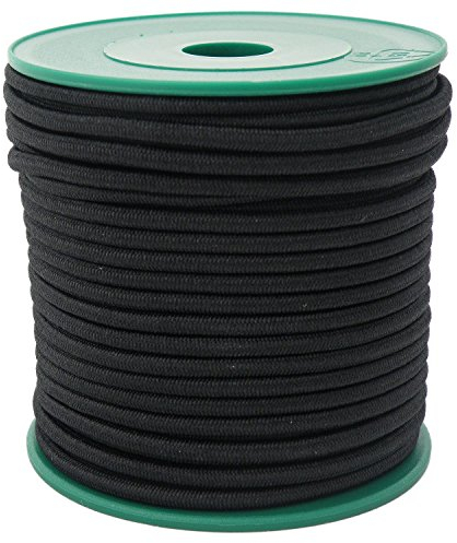 25m Gummikordel 3mm, Gummischnur Gummiband Bekleidungsgummi, Farbwahl, Farbe:schwarz