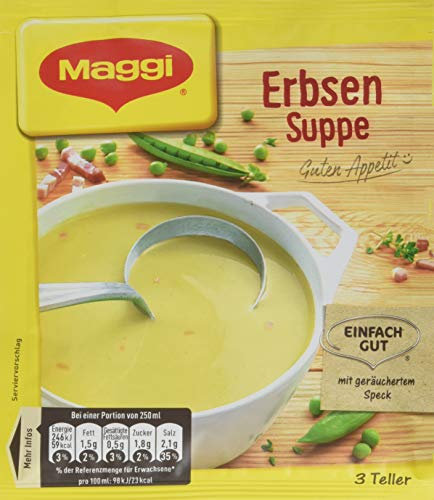 Maggi Guten Appetit Suppe Erbsensuppe, 14er Pack (14 x 53 g)