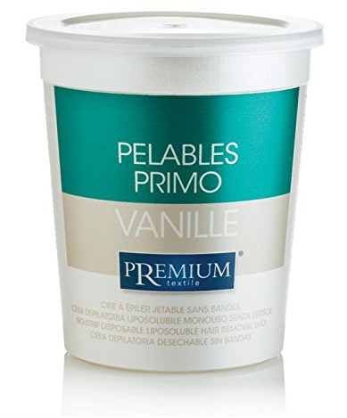 Cera caliente de vainilla, para zonas íntimas y axilas. Uso sin bandas. Apto para microondas, cuerpo, íntimo, 700 ml.