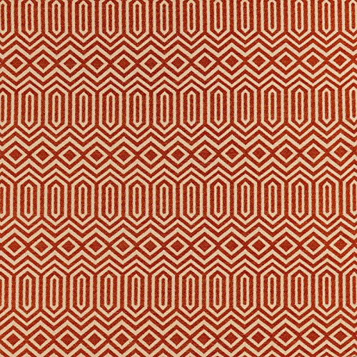 McAlister Textiles Colorado | Stoff als Meterware in Terracotta Orange | Per halber Meter | Breite 140cm | geometrisch gewobenes Ethno Design | für Vorhänge, Polster Heimtextilien
