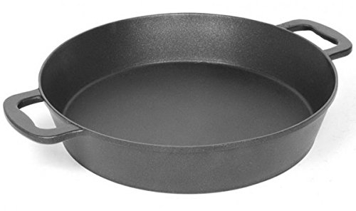 AMT Gastroguss Großraumpfanne/Grillpfanne für Garten und Profibereich, Ø 65 cm, 9 cm hoch, ohne Steg, nicht induktionsgeeignet, Lotan® Antihaft-Veredelung, Gusspfanne (Aluguss), AMZN-965