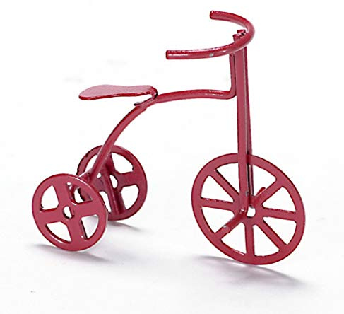 Melody Jane Puppenhaus Miniatur Kinderzimmer Spielzeug Geschäft-zubehör Kinder Dreirad Fahrrad Rot 6020