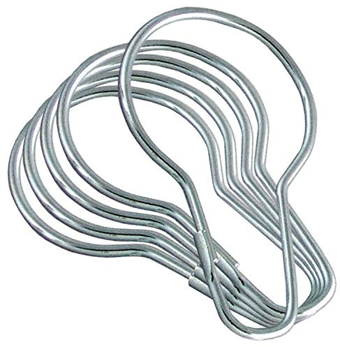 Merriway BH03121 (12 Pcs) Metal Shower Curtain Ring, Bright Zinc Plated, Suitable for Rails Up To 35mm - Pack of 12 Pieces