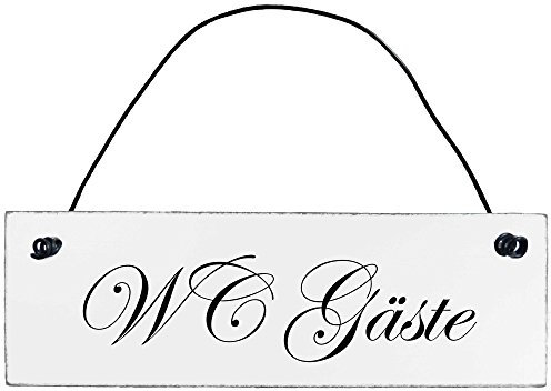 Shabby Chic Vintage Schild WC Gäste Dekoschild Türschild