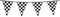 Boland 44750 - Wimpelkette Racing, Länge 600 cm, Schwarz-Weiß, Fahnenkette, Girlande, Hängedekoration, Karneval, Mottoparty, Geburtstag, Kindergarten, Formel 1