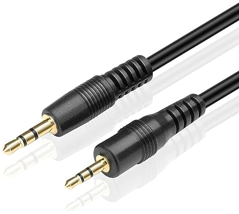 TNP Cable de Audio Doble Jack 2.5mm to 3.5mm Macho a Macho, Cable Adaptador bi-direccional de Audio estéreo subminiatura para Auriculares, teléfonos móviles y MP3 (10 pies/3M)