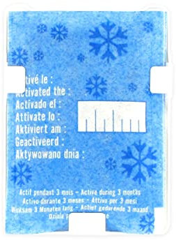 Fackelmann 0127150 Adsorbeur D'Odeurs pour Réfrigérateur, Charbon Actif, Bleu, 11,5 x 8 x 2 cm