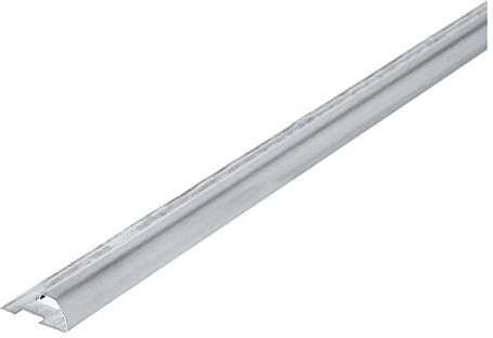 Fliesenschiene, Fliesenprofil, Rundkantenprofil, Edelstahl (V2A) gebürstet, Länge 2,50 m 11 mm Höhe 5 Stück Setpreis