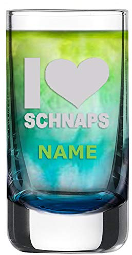 Schott Zwiesel Schnapsglas [Paris] mit individueller Gravur [Name] und [Motiv - I Love Schaps] - MeinGlas