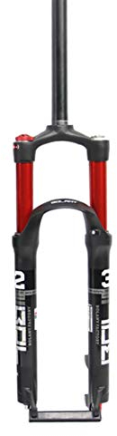 HIOD Rigid Bicycle Fork Straight Tube MTB Suspension Shock Front Fork Shock Bike Lock Shoulder Control,Red,27.5-inch
