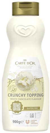 Carte D´or - Sirope Crujiente de Chocolate Blanco - Sin Gluten - 900 Gramos