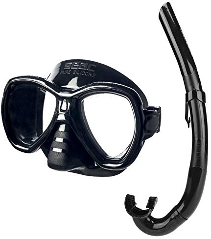 Seac Set Elba, Schnorchelset aus hypoallergenem Silikon mit Maske und Schnorchel für Erwachsene