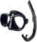 SEAC Set Elba, Schnorchelset aus hypoallergenem Silikon mit Maske und Schnorchel für Erwachsene, schwarz, Regular