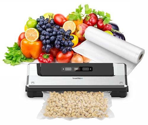 Bastilipo - Envasadora de vacio, 50 KPa, 140W, color negro/silver, EV50-N