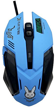 Accod Gaming Mouse Optical Gaming Mouse Wired USB Computer Mice with 6 Buttons Breathing Light Compatible with Windows7/8/10/XP-Blue