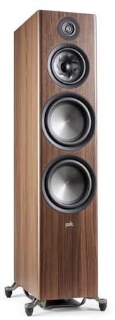 Polk Audio Reserve Series R700 Tower Speaker, 1 Tweeter, a 6.5 Woofers & Dual 8 Long-Throw Drivers, Hi-Res Certified, Dolby Atmos & IMAX Enhanced for Dynamic Home Theater Audio, Walnut Brown