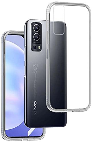REY Cover in Gel TPU Trasparente per Vivo Y72 5G - Vivo Y52 5G - Vivo IQOO 73, Ultra Sottile 0,33 mm, Morbido Flessibile, Custodia Silicone