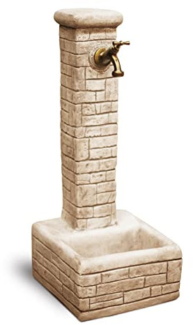 Fontana da Giardino Esterno in Cemento Pietra KAM modello IGLESIAS colore bianco