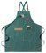 jiuzcare Grillschürze für Männer 76cm Baumwoll-Schürze mit Fronttaschen Taschen Einstellbare Grillschürze mit Leder überzogener Kordelzug BBQ Schürze Geeignet für Küche Grill Handgemacht Backen, Green
