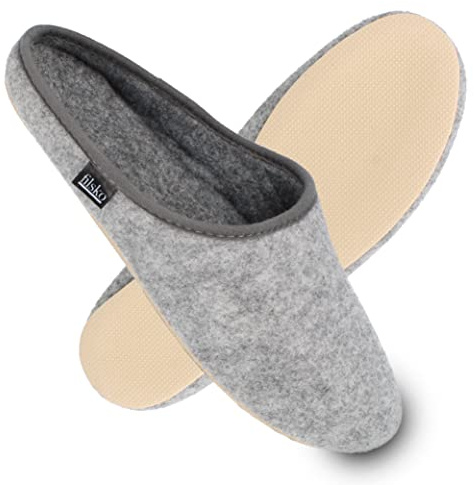 filsko® - Hausschuhe Herren - Hausschuhe Damen - Filzpantoffeln - Perfekt bei kalten Fußböden - Dicke Filzlaufsohle - Federleicht nur 85g - 6 Farben - 36 bis 48 EU
