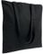 Artexia Tasche mit Reißverschluss Shopper Stoff Baumwolle lange Griffe, Schwarz 38 x 42 cm, 38 centimeters