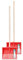 Kinder Schneeschaufel 2er Set Schaufel Kinderschaufel BOBO Schneeschieber mit Holz Stiel nd 250 mm Breiten Kunststoff Schild Gesamtlänge 84 cm (2 x Rot)