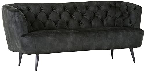 Chesterfield Sofa für Wohn- oder Esszimmer in dunkelgrau, B/H/T: ca. 190/83/70 cm