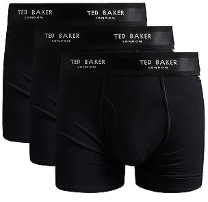Ted Baker Herren Boxer Brief Boxershorts, Schwarz, L (3er Pack)