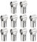 QUARKZMAN Connettore Tubo Raccordi Strutturale Giunto Morsetti 180 Gradi 2 Vie, 10 Set Inossidabile Acciaio Morsetti Binari Terminali Montaggio Angolare per Tubo OD 1-1/4 (31,75mm) Argento