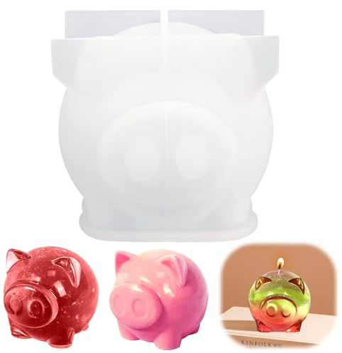 Silikonform Schwein Kerzenhalter Silikonformen Gießformen Kerzenhalter Gießform Kerzenhalter Schwein Kerzenformen zum Gießen von Kerzenhalterform Silikonform GlücksschweinKerzenhalter Form