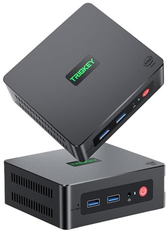TRIGKEY Mini Ordinateur Intel Alder Lake Key N N-95 4C/4T Mini PC, Jusqu’à 3,4 GHz, 8 Go DDR4 256 Go SSD, Double HDMI, WiFi 5, Bluetooth 5.0