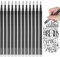 Vicloon Radierbare Ersatzmine 0,7mm, 12pcs löschbare Stiftmine, Radierstift Tintenroller radierbar Nachfüllminen radierbarer Kugelschreiber austauschbare Mine(Schwarz)
