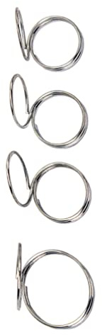 ibasenice 4 Stück Gitarren Fingerpicks aus Legierung Silberfarbene Plektrumringe Schützen Finger und Erleichtern Gitarrenspiel für Gitarre und Bass