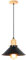 iDEGU Retro Suspension Luminaire Design Industriel Luminaire Plafonnier en Bois Métal E27 Lustre Suspension pour Chambre Salon Salle à Manger Cuisine Café Restaurant (Ø 22cm, Noir, Douille en Bois)