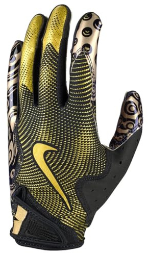 Nike Vapor Jet 8.0 Fußballhandschuhe, Schwarz | Met Gold | Met Gold Medium