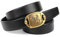 Anthoni Crown Herren Automatik Ledergürtel Gürtel, Schwarz, 85