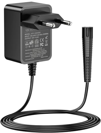 NASTIMA 12V Ladekabel für Braun Rasierer Series 9 8 7 6 5 3 1,3000S, 3040S, 390CC, 5190CC, 790CC, 760CC, 7865CC, Beard und Head Cruzer Elektrische Shaver Ladegerät