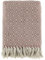 Chic Antique Wohndecke Plaid rosa Gemustert Rauten Baumwolle 130x180 Altrosa mit Fransen