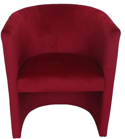MartHome Cocktailsessel Club Tom Velour - Sessel für Wohnzimmer, Büro, Hotel - Sitzmöbel, Hotelmöbel Gepolsterter Stuhl Clubsessel Stuhl Loungesessel Cocktailsessel (Rot)